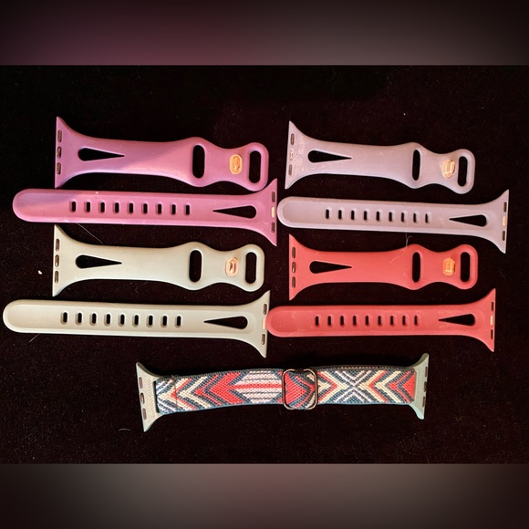 MOVING SALE-Bundle of Silicone iWatch Bands, 1 Stretchy Band, 40mm Apple Watch - Picture 2 of 5